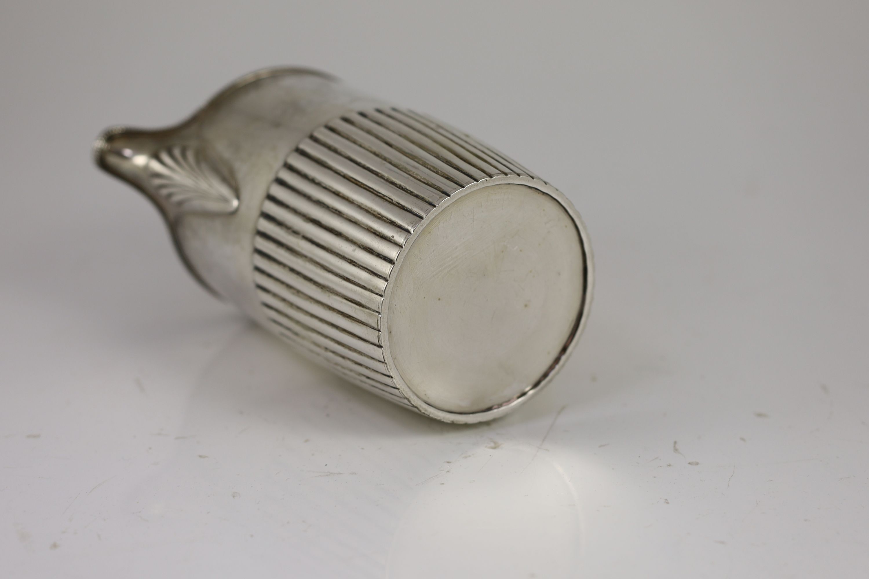 A Victorian demi-fluted silver hot water pot, by Frederick Brasted